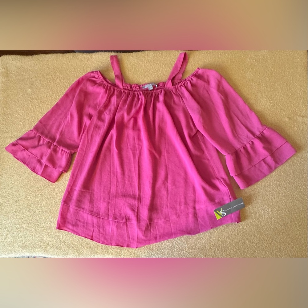 Valerie Stevens Pink Off-Shoulder Top